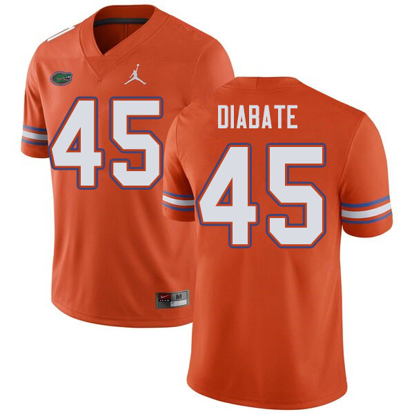 Jordan Brand Men #45 Mohamoud Diabate Florida Gators College Football Jerseys Sale-Orange - Click Image to Close